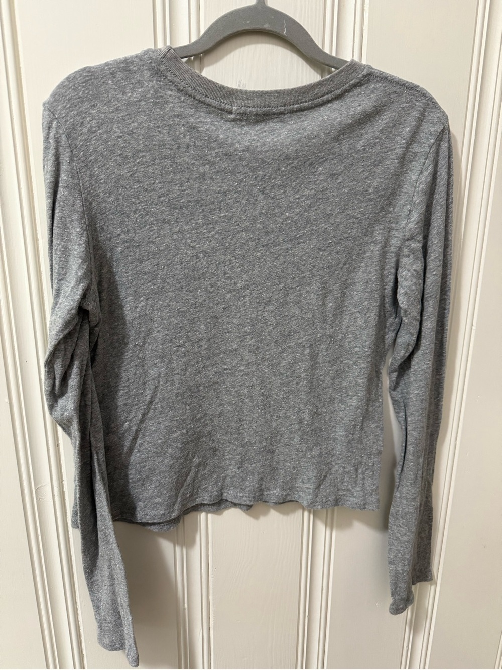 perfectwhitetee Women's Long Sleeve Jamie Crewneck Top - Gray large - Picture 4 of 7
